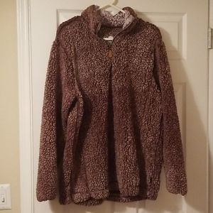 Brown Sherpa Pullover